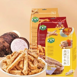 Snack bim bim Khoai Môn 180g 3 Vị Trứng Cua, Cay Tứ Xuyên, Trứng Muối Hương Vị Đậm Đà, Giòn Tan