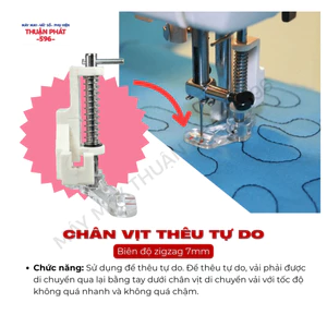 Chân Vịt Thêu Tự Do 7mm dành cho Máy May Đa Năng