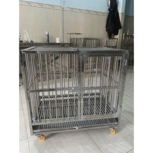 Chuồng Chó Inox Cao Cấp – Inox 304 Không Gỉ – Có Bánh Xe Tiện Lợi