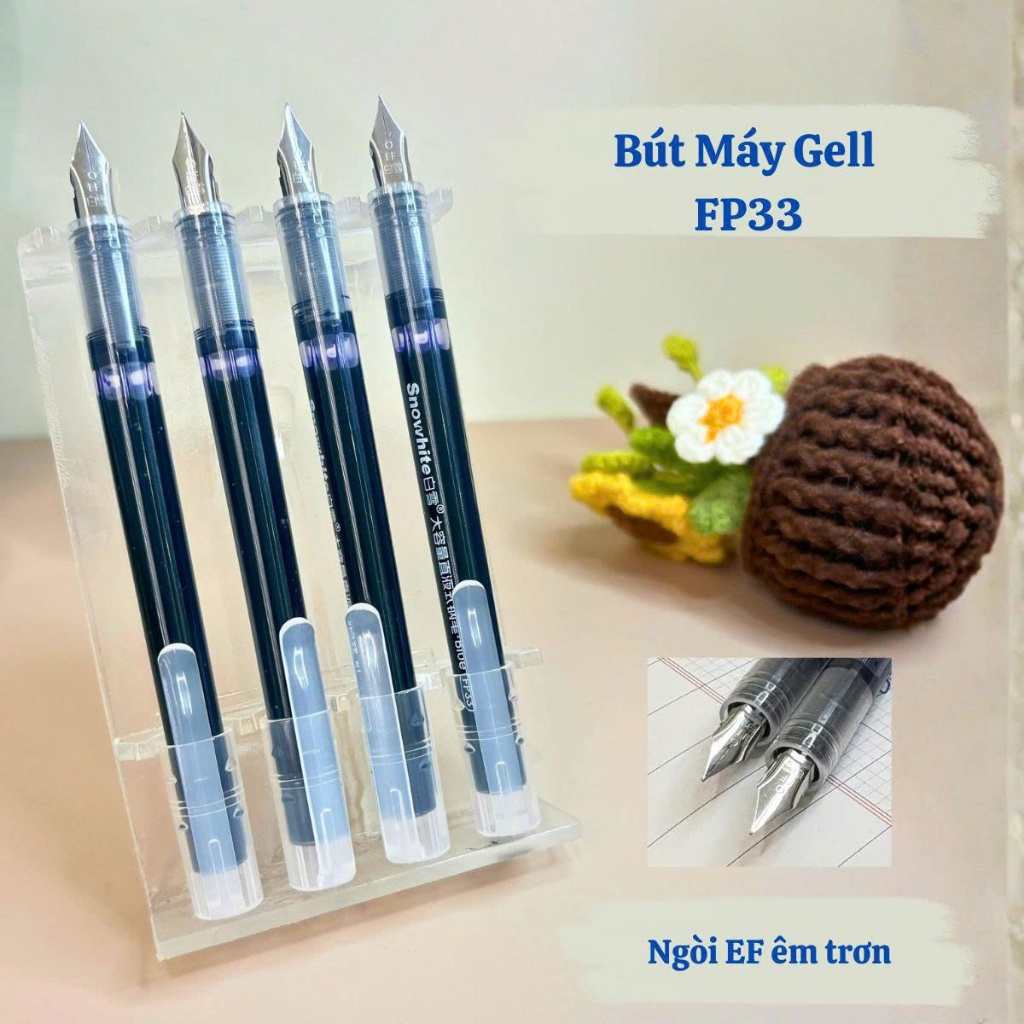 HOT Bút Máy Gell - F33 dành cho tiểu học,dùng mực trực tiếp,không cần bơm mực,ngòi êm trơn,