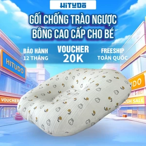 Gối chống trào ngược bông cao cấp Hitudo Bubu cho trẻ sơ sinh, giảm thiểu tình trạng nôn trớ sau ăn