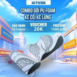 Combo Gối Hỗ Trợ Giảm Đau Cổ Vai Gáy & Gối Đệm Kê Thắt Lưng HITUDO