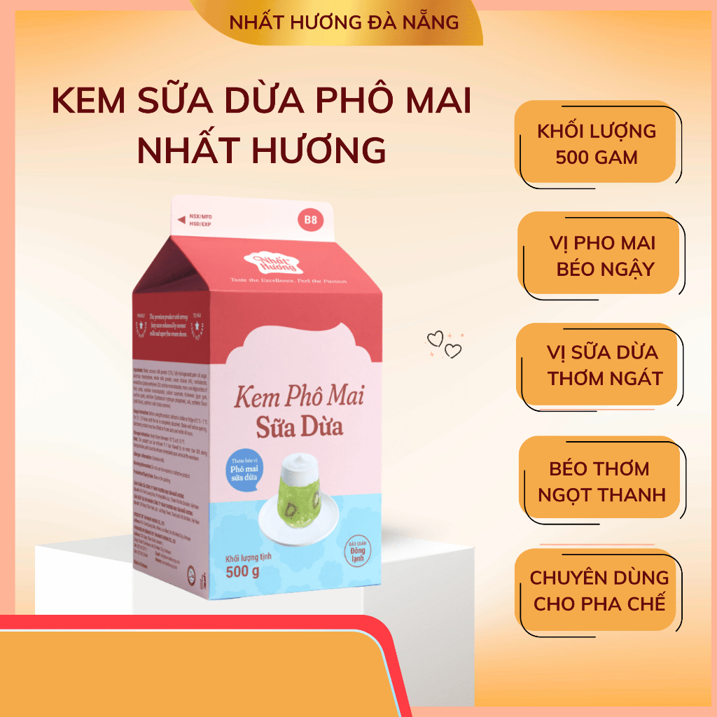 Kem Sữa Dừa Phô Mai Nhất Hương 500 Gram