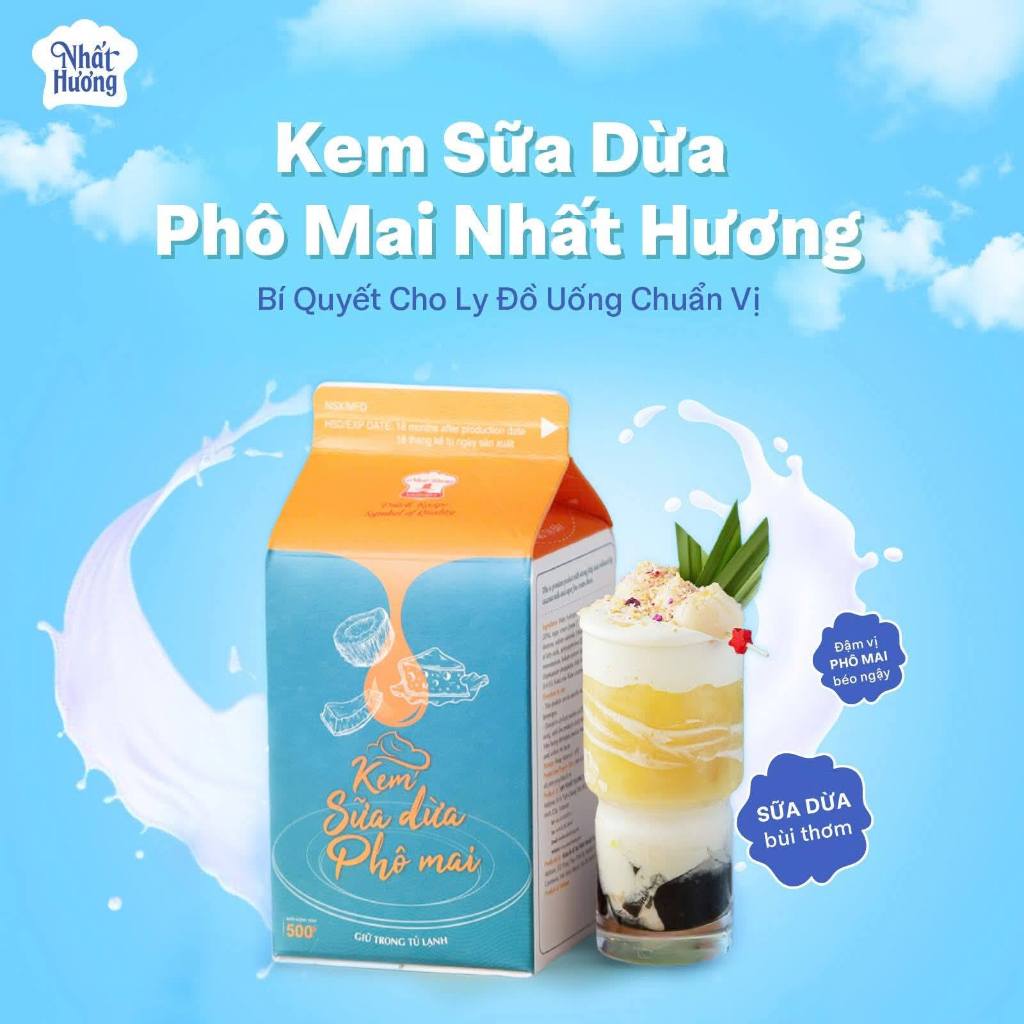 Kem Sữa Dừa Phô Mai Nhất Hương 500 Gram