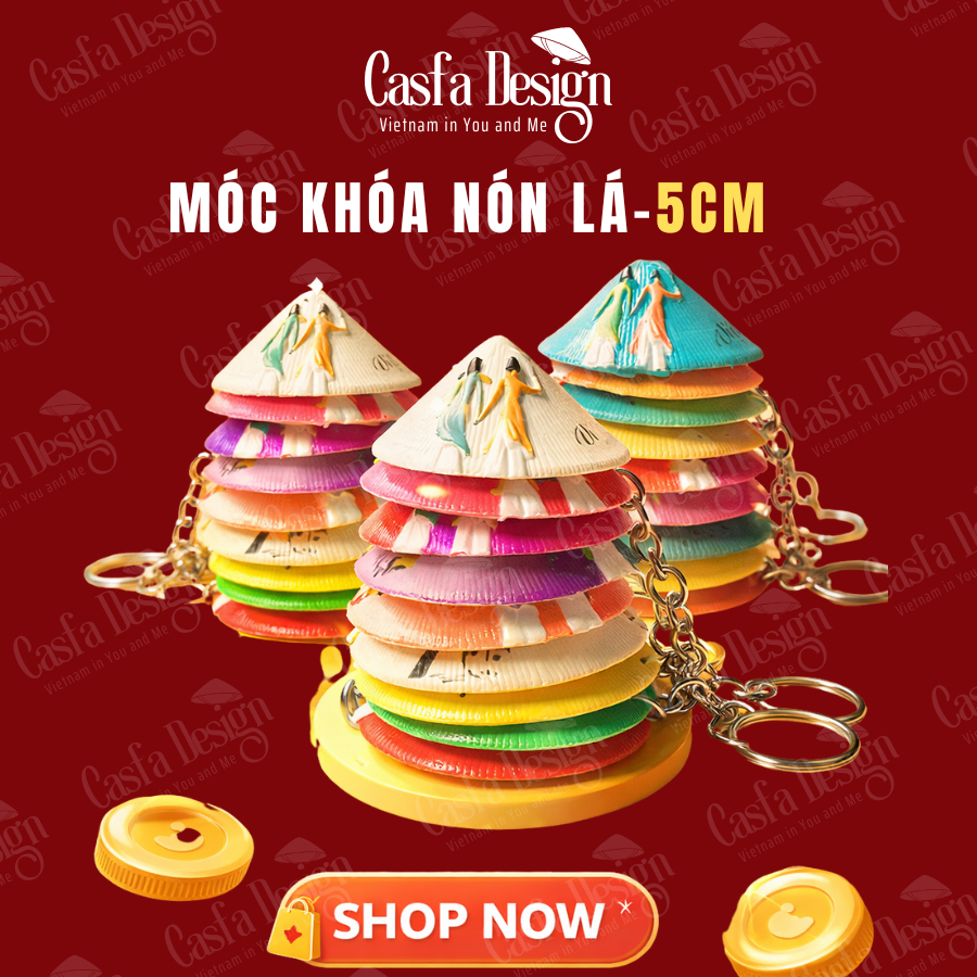 Móc Khóa Nón Lá Casfa Design – Lưu Niệm Việt Nam Nhỏ Gọn, Ý Nghĩa & Độc Đáo