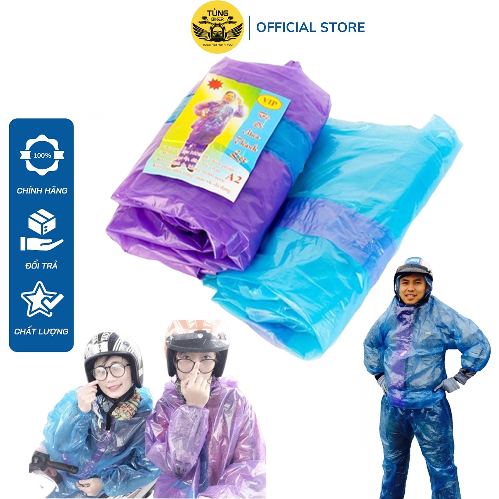 Bộ Quần Áo Mưa, Ủng Mưa Nilon Đi XE MÁY - XE ĐẠP, Đi Phượt - Giá Tốt