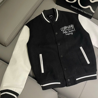 Áo Khoác Bóng Chày Nam Nữ, Varsity Jacket Tay Da chần phao, Áo Khoác Nỉ Thêu Chữ,áo khoác bóng chày, varsity