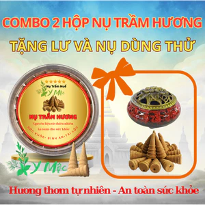 Combo 2 Hộp Nụ Trầm Hương Tặng 1 Lư xông và 5 nụ dùng thử. Nụ trầm hương Y Mộc Huế xông nhà thờ cúng