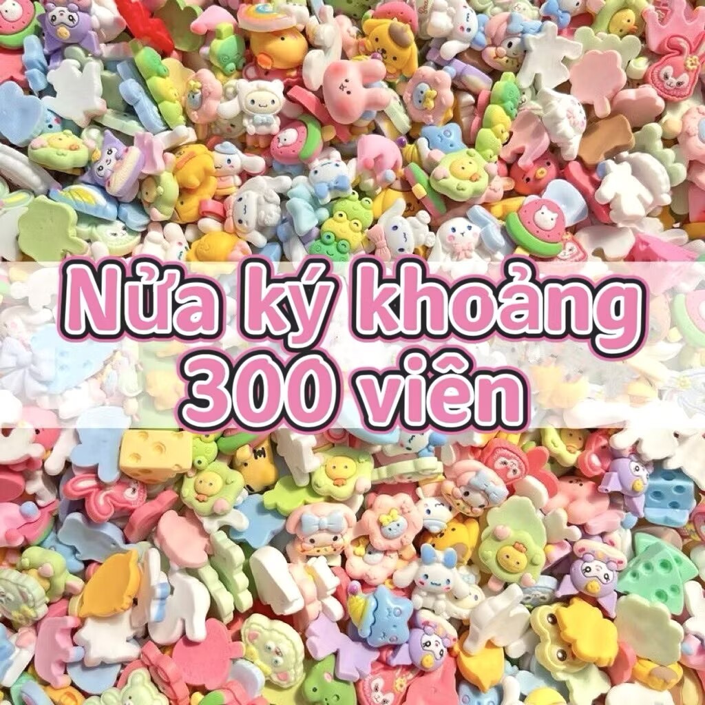 Charm DIY giá sỉ charm mix đủ màu đa dạng phụ kiện trang trí ốp lưng, kẹp tóc decor tự do DIY
