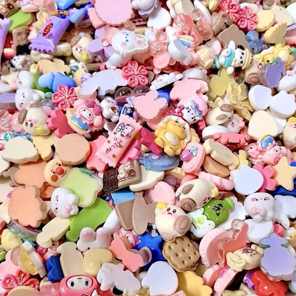 Charm DIY giá sỉ charm mix đủ màu đa dạng phụ kiện trang trí ốp lưng, kẹp tóc decor tự do DIY
