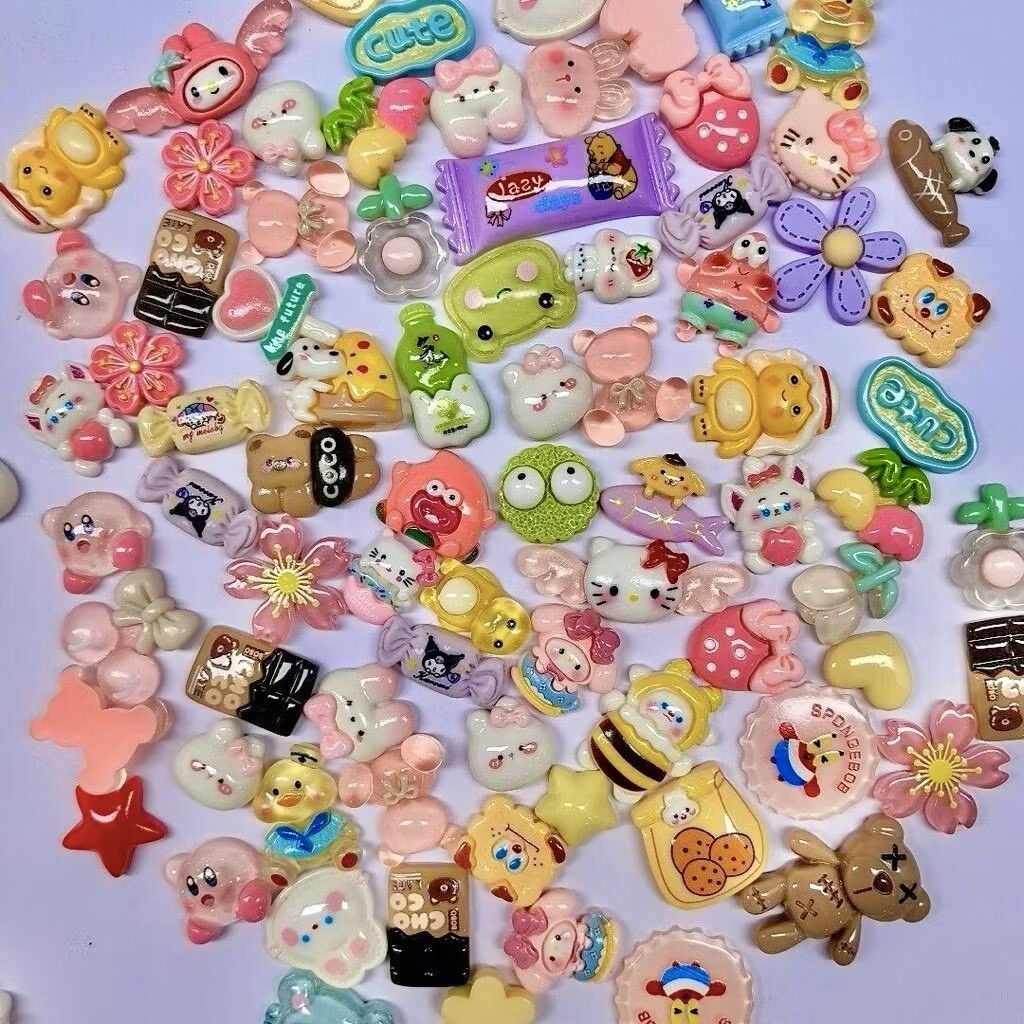 Charm DIY giá sỉ charm mix đủ màu đa dạng phụ kiện trang trí ốp lưng, kẹp tóc decor tự do DIY