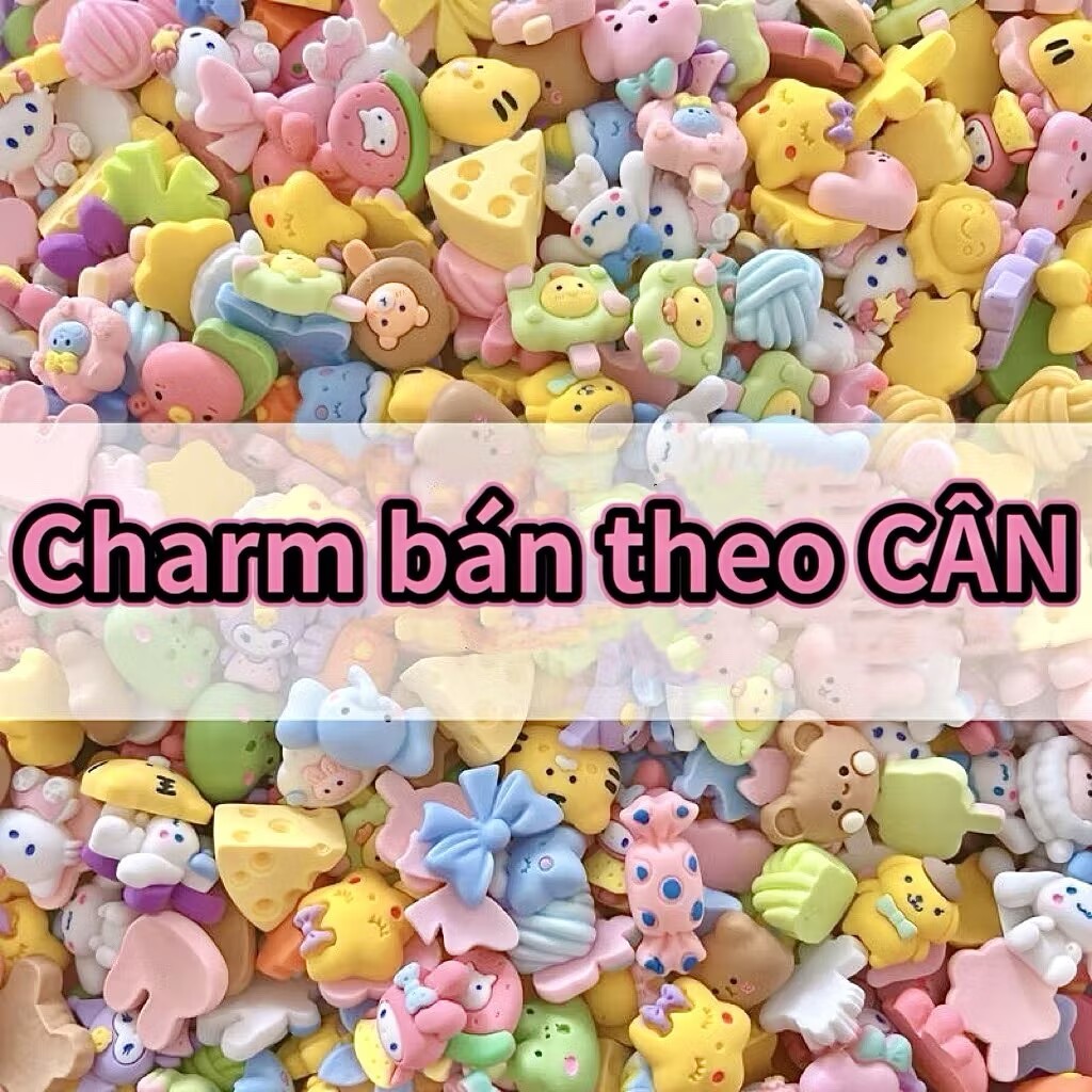 Charm DIY giá sỉ charm mix đủ màu đa dạng phụ kiện trang trí ốp lưng, kẹp tóc decor tự do DIY