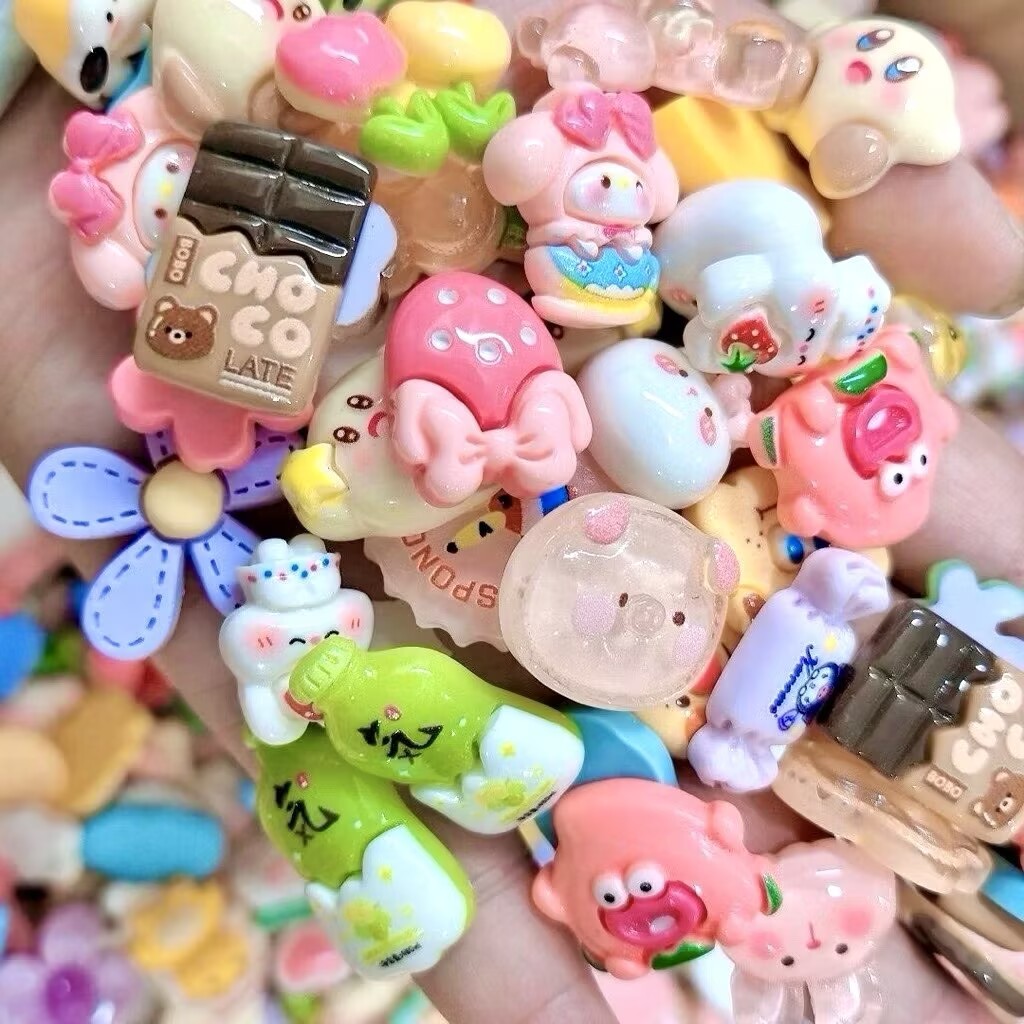 Charm DIY giá sỉ charm mix đủ màu đa dạng phụ kiện trang trí ốp lưng, kẹp tóc decor tự do DIY