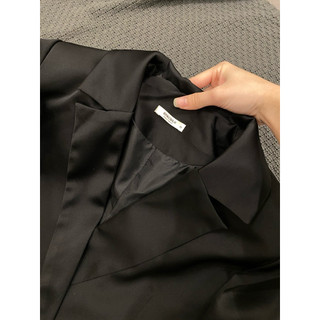 ÁO VEST BLAZER SATIN suông dáng dài. Áo Lụa cao cấp.