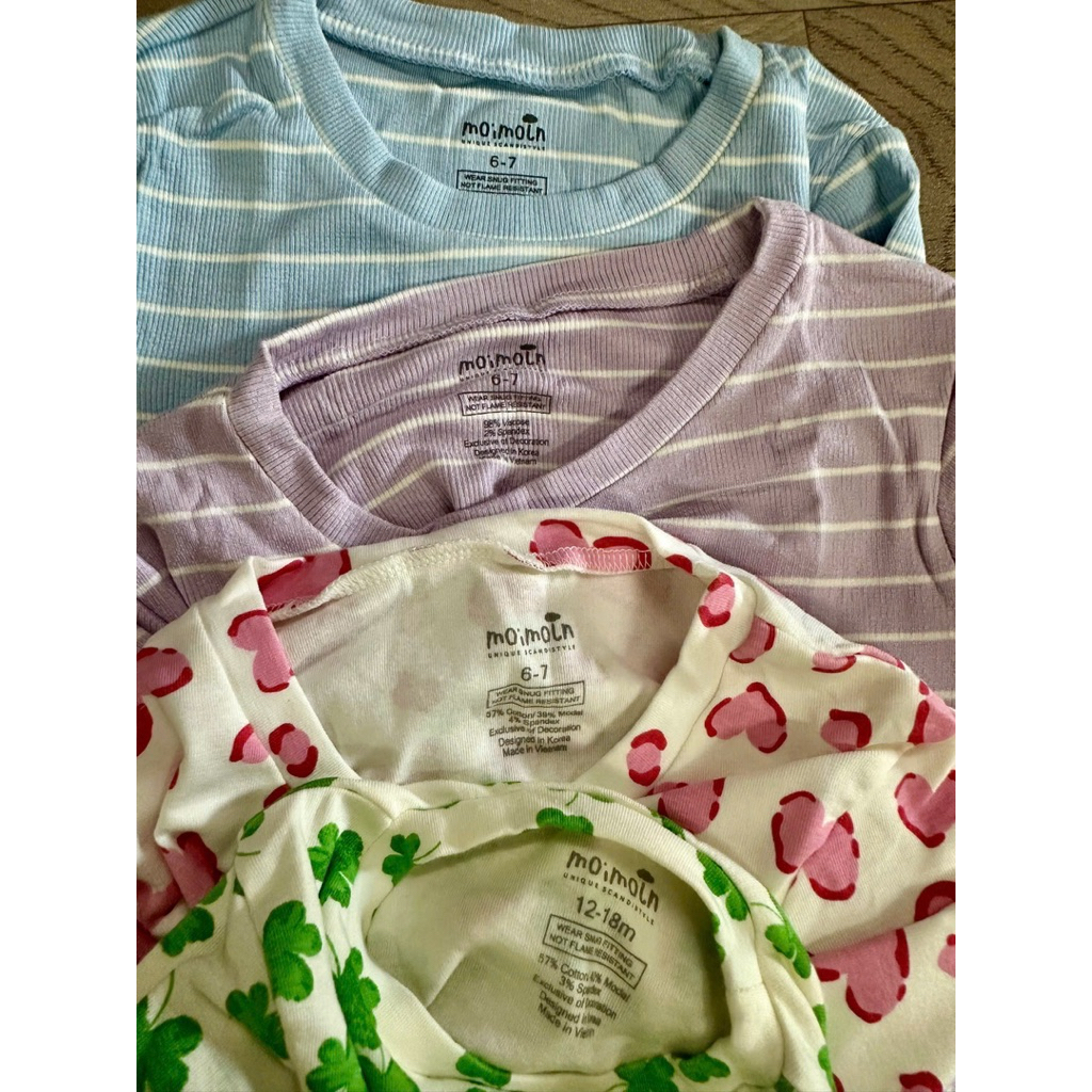 VNXK bộ dài tay moimoln chất cotton modal mềm mát (không có tag giấy chỉ có tag sườn)