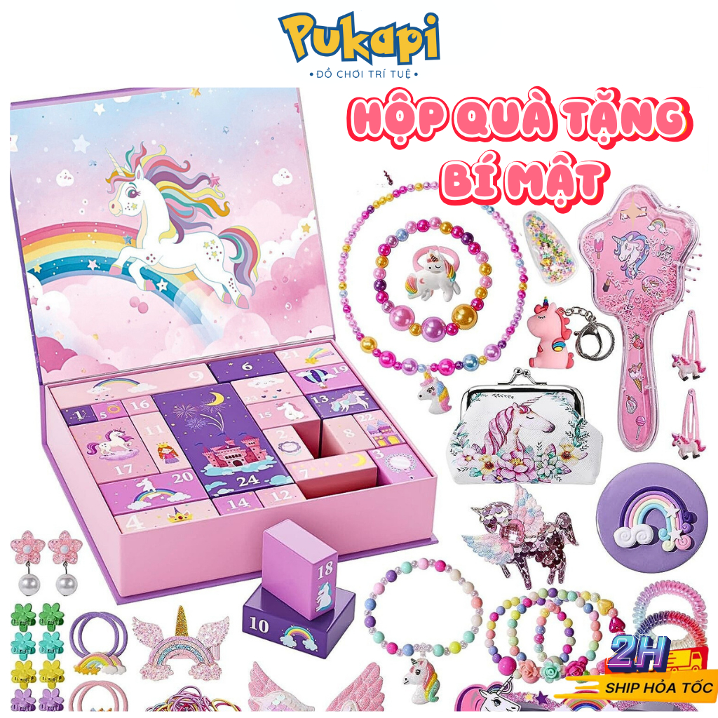 Bộ Đồ Chơi Hộp Quà Bất Ngờ 24 Ngày Chủ Đề Pony Đồ Chơi Bí Mật Cho Bé Blind Box - Đồ Chơi Cho Bé PUKAPI