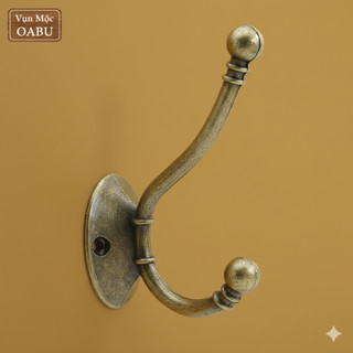 Combo 5-10 móc treo kim loại gắn tường Oabu phong cách cổ điển decor vintage 20a
