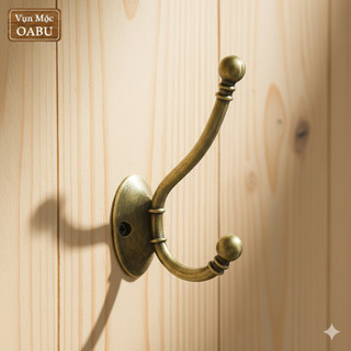 Combo 5-10 móc treo kim loại gắn tường Oabu phong cách cổ điển decor vintage 20a