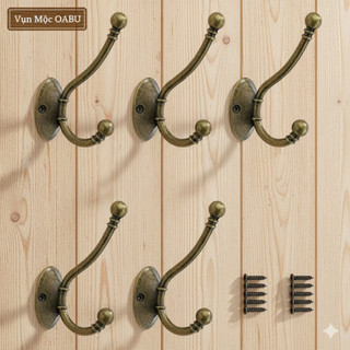 Combo 5-10 móc treo kim loại gắn tường Oabu phong cách cổ điển decor vintage 20a