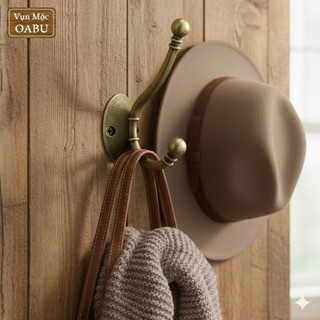 Combo 5-10 móc treo kim loại gắn tường Oabu phong cách cổ điển decor vintage 20a