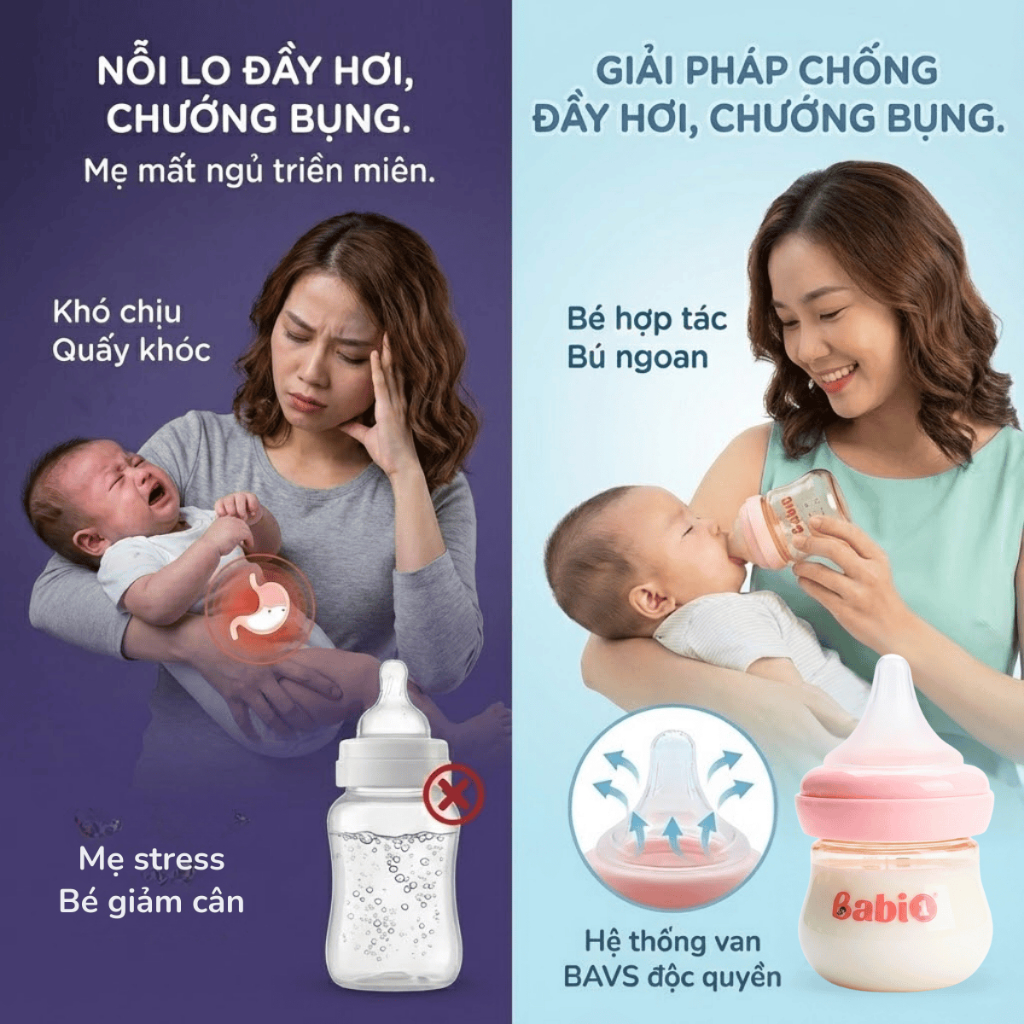 Babi1 Combo 2 Bình Sữa PPSU Plus Cổ Rộng Núm Ti Silicon Y Khoa Gen 4 Chống Sặc Có Tay Cầm (90/180ml)