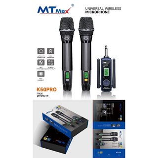 Micro Không Dây Đa Năng MTMAX K50PRO, Hát Nhẹ Giọng Ấm Vang Sáng Siêu Hay, Chống Hú, Giảm Tiếng Ồn, Tích Hợp Pin Sạc