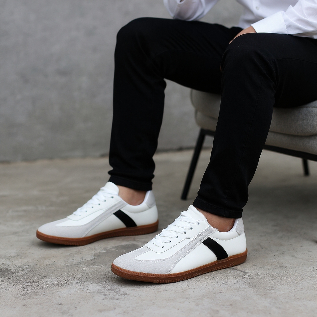 Giày Thể Thao Sneaker Nam Da Fiber Cao Cấp Chất Liệu Mềm Mại Thiết Kế Hiện Đại Bảo Hành 6 Tháng #giaythethao #giaynam