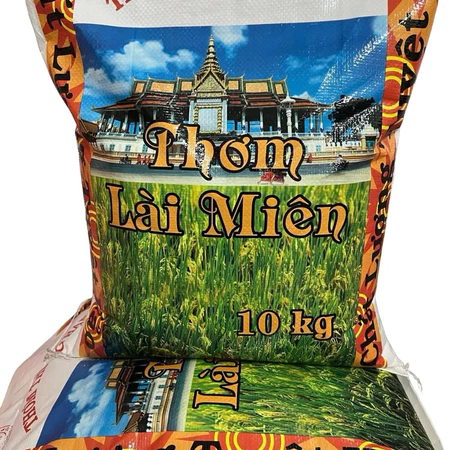 (10kg) Gạo lài miên Campuchia - dẻo vừa ,lài miên tháp , gạo lúa mùa