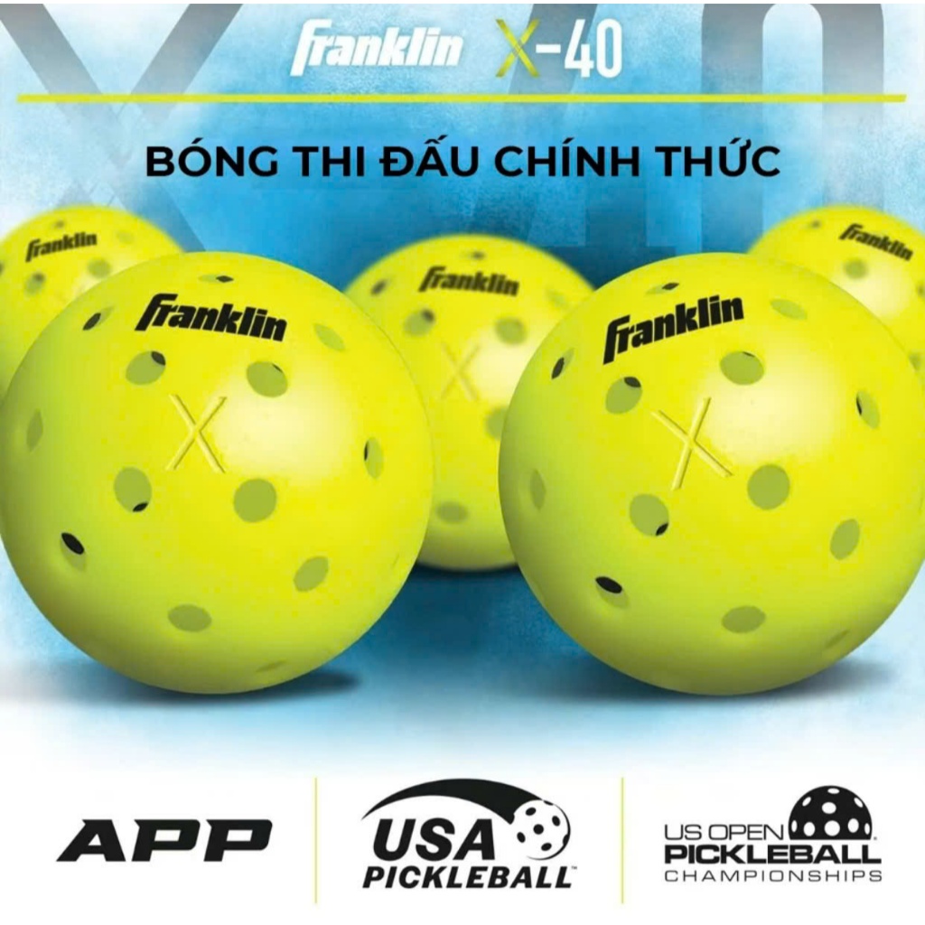 Bóng pickleball Franklin X-40 cao cấp đạt chuẩn , độ bền vượt chội đạt chuẩn USAPA