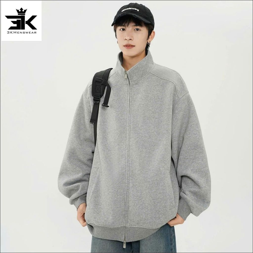 Áo khoác nỉ 2 da, áo khoác zip from boxy Unisex có 3 màu trẻ trung năng động