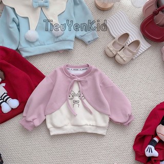 Quần áo trẻ em, Áo nỉ hoodie hoạt hình đỏ/bé gái đỏ/xanh cổ kem 9-26kg A565/A564/A563/A562/A565/A566 Tiểu Yến KID