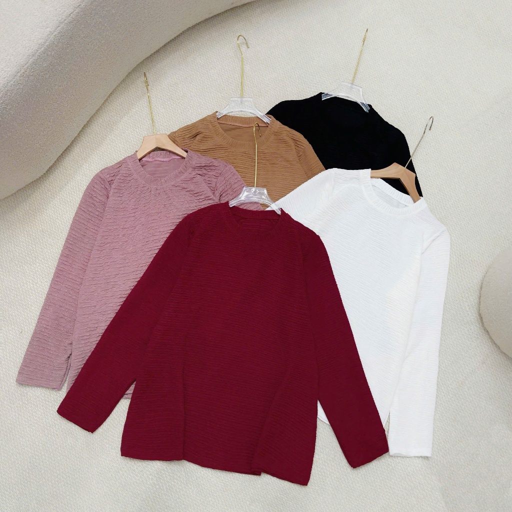 Áo Thun Cô Nhỏ Bigsize Nữ Dài Tay Xốp Nhật Phom Rộng – Năng Động, Thoải Mái, Dễ Phối Đồ A312