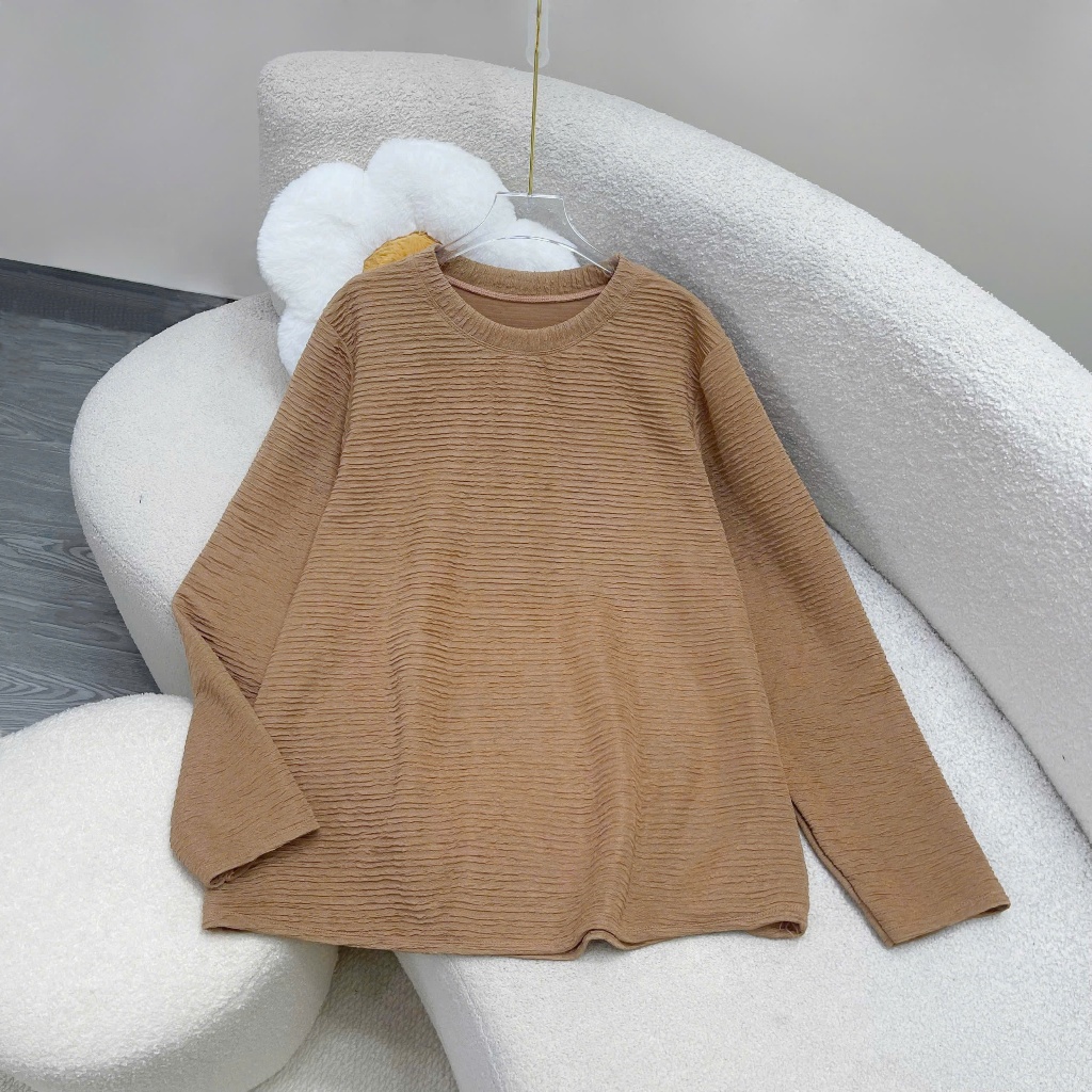 Áo Thun Cô Nhỏ Bigsize Nữ Dài Tay Xốp Nhật Phom Rộng – Năng Động, Thoải Mái, Dễ Phối Đồ A312