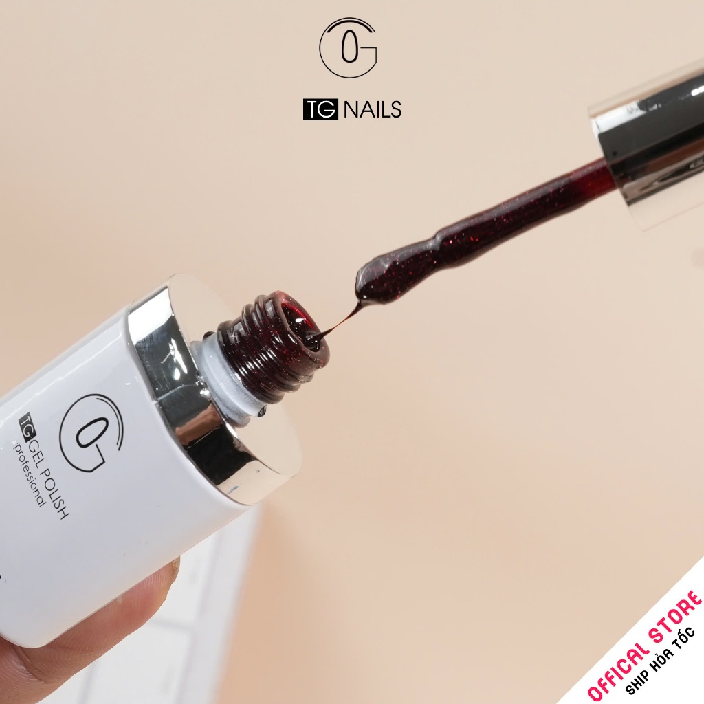 Sơn gel đỏ lẻ TG thời thượng, sáng da