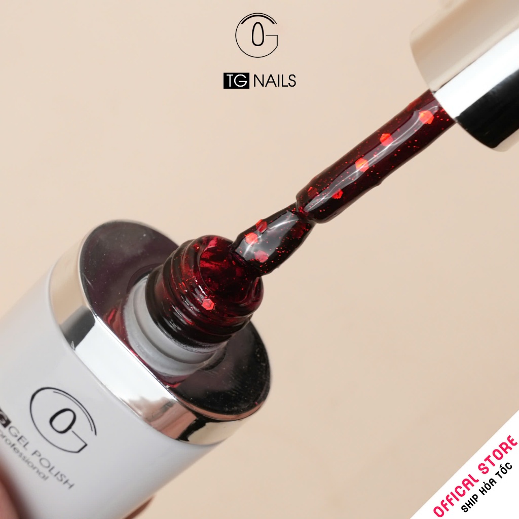 Sơn gel đỏ lẻ TG thời thượng, sáng da