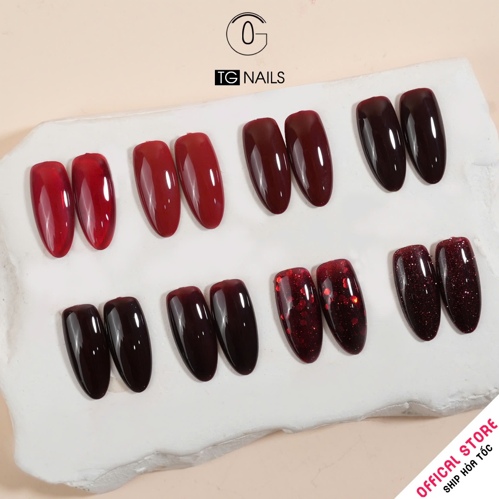Sơn gel đỏ lẻ TG thời thượng, sáng da