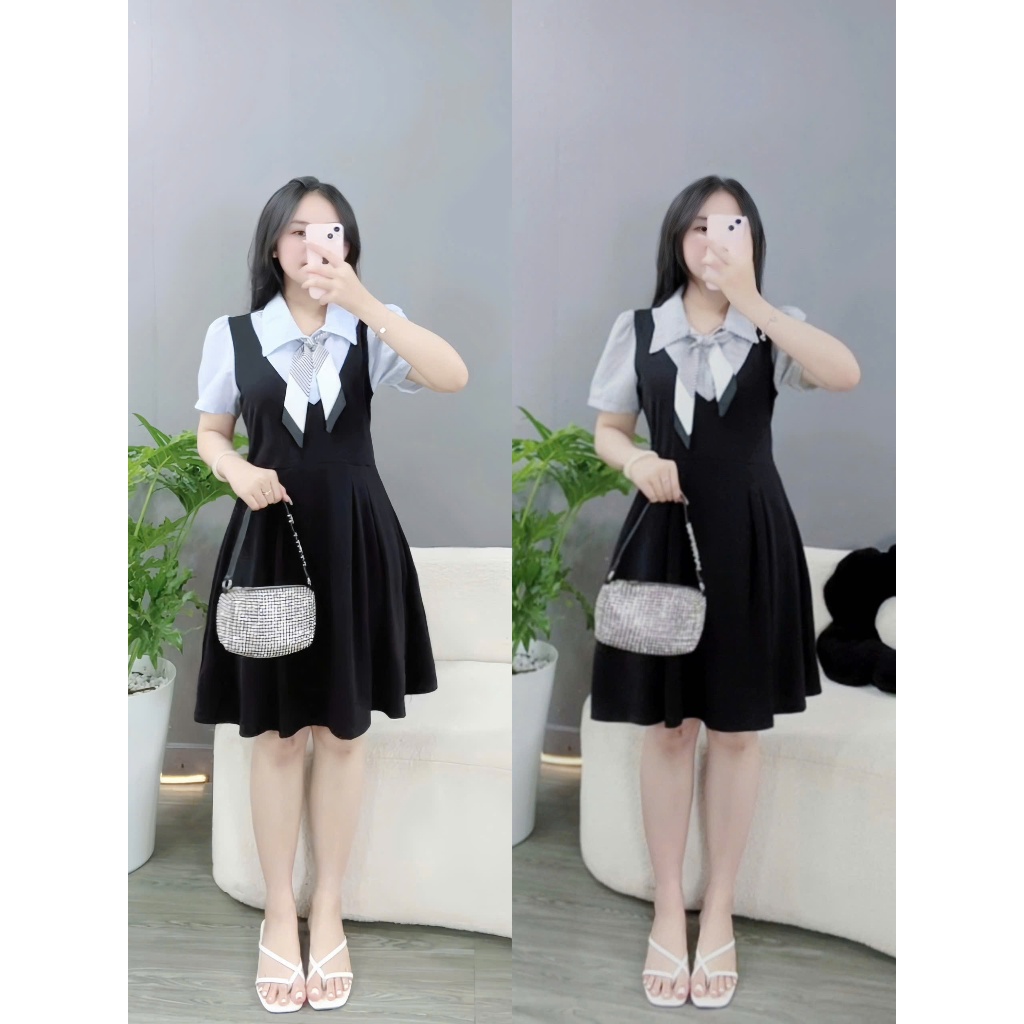 Đầm Bigsize Nữ Dáng Xòe Che Đùi Che Bụng Tôn Dáng Cho Các Nàng Vải Thun Co Giãn Tốt A691