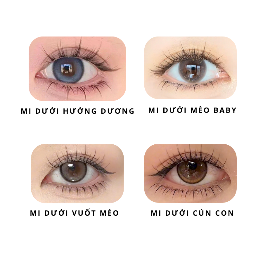 Mi giả mi dưới sẵn keo mi dưới không keo tự nhiên sợi mảnh dễ sử dụng không kích ứng trang điểm
