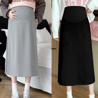 Chân Váy Bầu Dáng Dài Chữ A Thu Đông Belles Mam Chất Nỉ 2 Da Loại 1 Mềm Dày Dặn Có Đáp Bụng Chun Co Giãn Thoải Mái