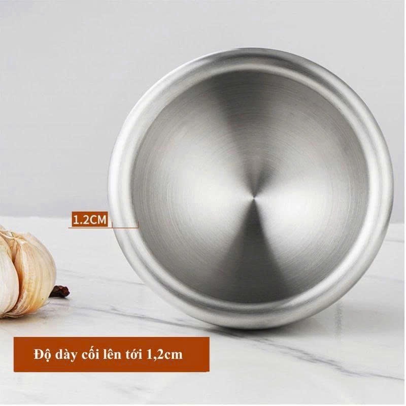 Bộ Cối Chày Inox 304 Dày,Nặng, Có Nắp Đậy Dễ Dàng Sử Dụng, Dễ Vệ Sinh Siêu Bền