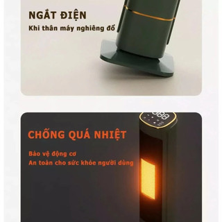 Quạt Sưởi Gốm Dạng Đứng Công Suất 2000W, Với 3 Chế Độ Nhiệt, Làm Ấm Tức Thì, An Toàn Khi Sử Dụng