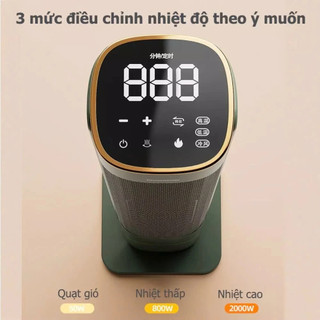 Quạt Sưởi Gốm Dạng Đứng Công Suất 2000W, Với 3 Chế Độ Nhiệt, Làm Ấm Tức Thì, An Toàn Khi Sử Dụng