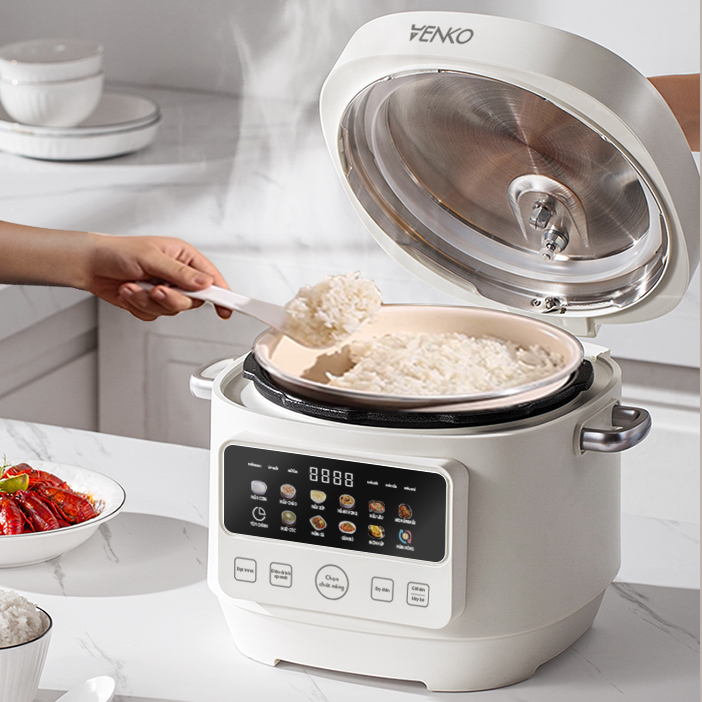 Nồi Áp Suất Đa Năng Venko VKP-4L10 – Lòng Gốm Cao Cấp Dung Tích 4L Chức Năng Lòng Nồi Chống Dính Cao Cấp