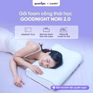 Gối Foam Goodnight Nori 2.0, gối nâng đỡ cổ vai gáy, gối công thái học, gối vũ trụ