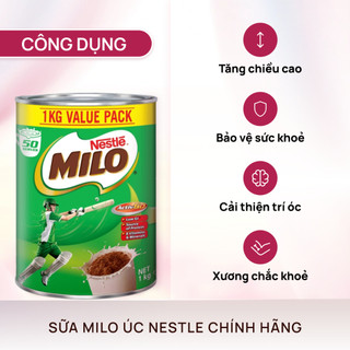 [CHÍNH HÃNG] Sữa bột Nesle Milo 1kg bổ sung vitamin, năng lượng giúp tăng chiều cao cho bé từ 2 tuổi