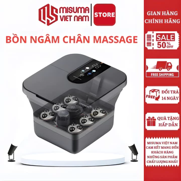 Bồn ngâm chân Misuma - Bồn massage chân tự động, gấp gọn, tự động làm ấm, sục khí tự động Mát Xa