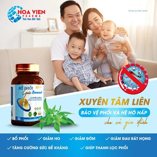 Bổ Phổi Gold Zincacool - Hỗ Trợ Bổ Phổi, Giảm Ho, Giảm Đờm, Giảm Đau Rát Họng. Hộp 30 Viên