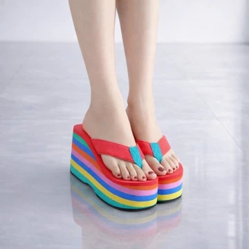 Dép Kẹp Nữ Dép Kẹp Xốp Nữ Xỏ Ngón Đế Cao Thời Trang 7cm, 9cm, Dép Kẹp Đế Cao T1