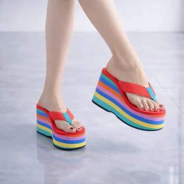 Dép Kẹp Nữ Dép Kẹp Xốp Nữ Xỏ Ngón Đế Cao Thời Trang 7cm, 9cm,Dép Kẹp Xốp Nữ Xỏ Ngón Đế Cao Thời Trang