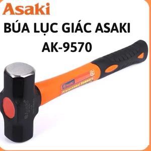 Búa tạ cán nhựa Asaki AK-9570,búa lục giác cán nhựa,búa tạ phá dỡ thoát hiểm,búa bi,búa nhổ đinh,búa đa năng,búa PCCC